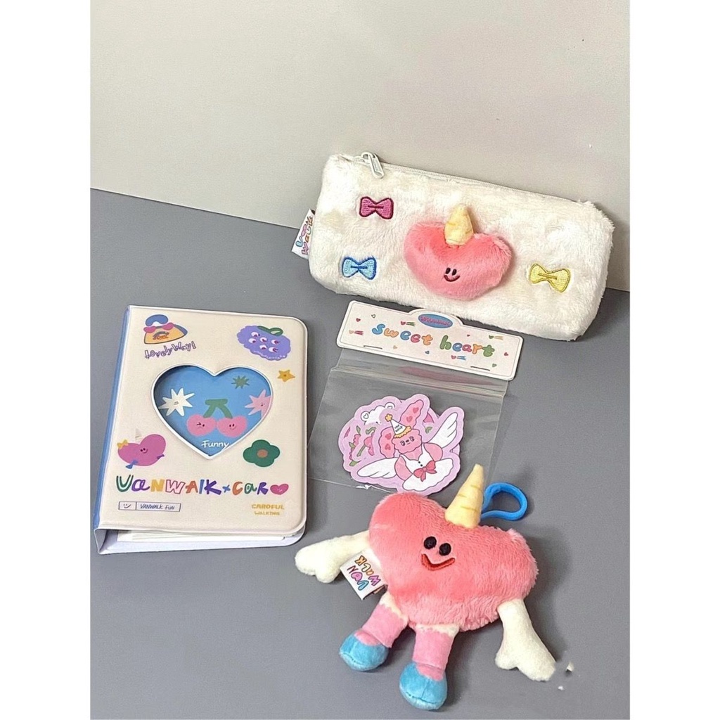 Plus Túi Đựng Bút Phối Lông Thiết Kế Dễ Thương