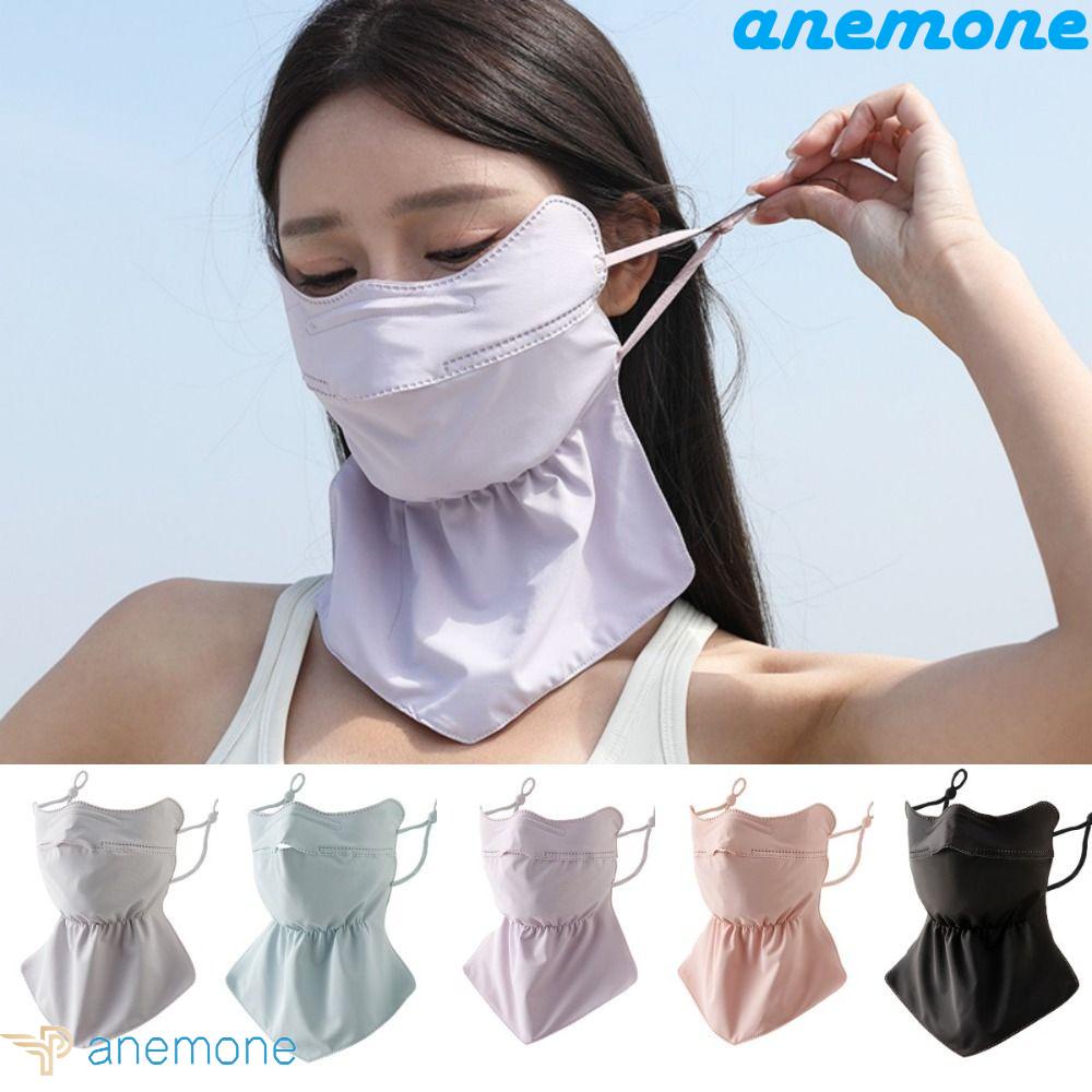 Khẩu Trang Chống Nắng Bằng Lụa Lạnh Thoáng Khí Màu Sắc Đơn Giản Tùy Chỉnh