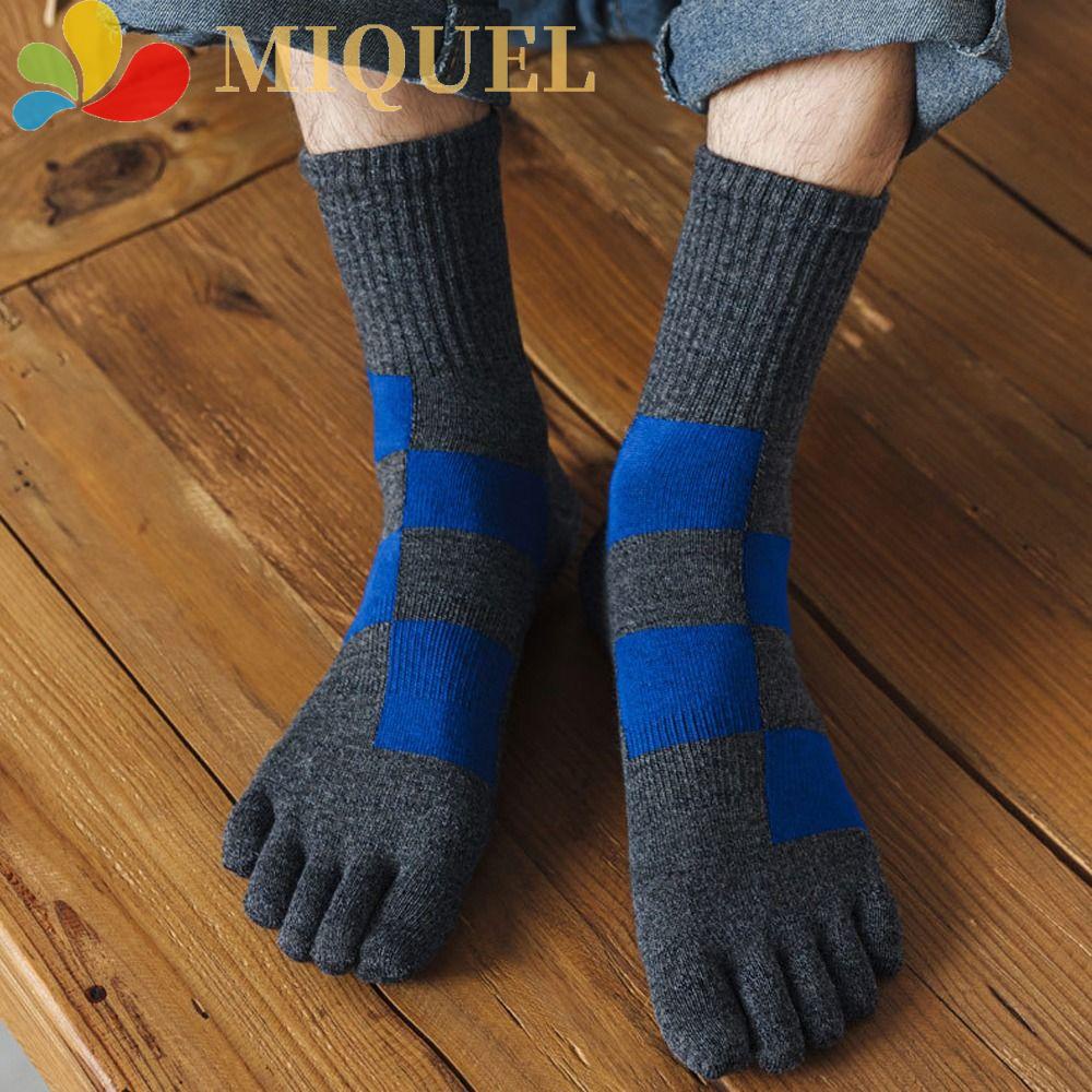 MIQUEL Vớ Thể Thao Cotton Xỏ Ngón Chống Trượt Thấm Hút Mồ Hôi Dành Cho Nam