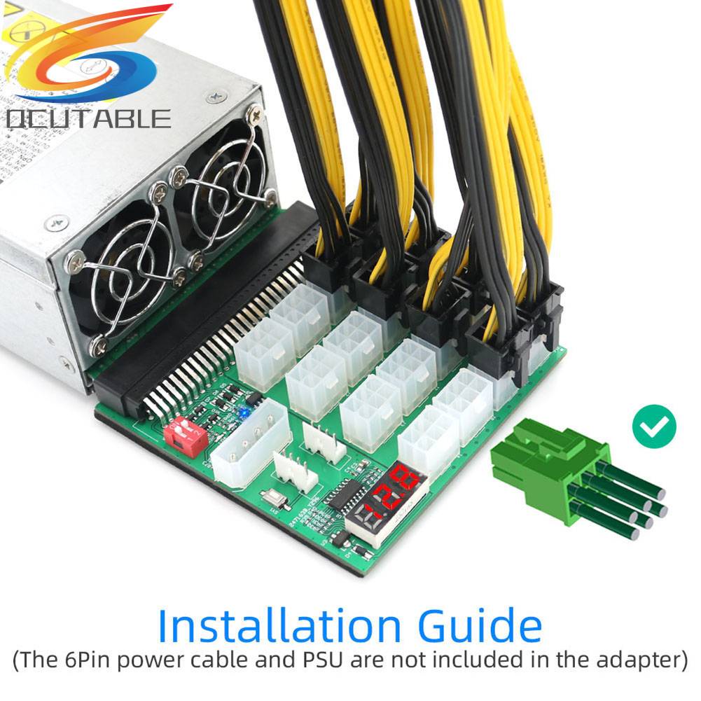 Bo Mạch Nguồn ATX 16x 6Pin 12V 64pin Cho Máy Chủ BTC