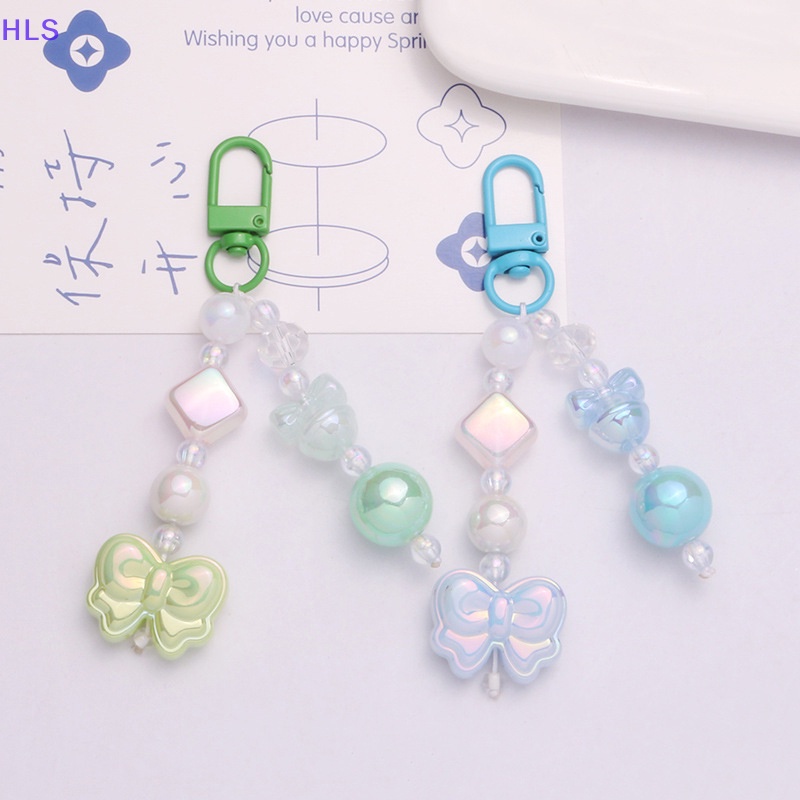 Móc Khóa Hình Nơ Bằng Acrylic Mạ Màu Sáng Tạo Dễ Thương