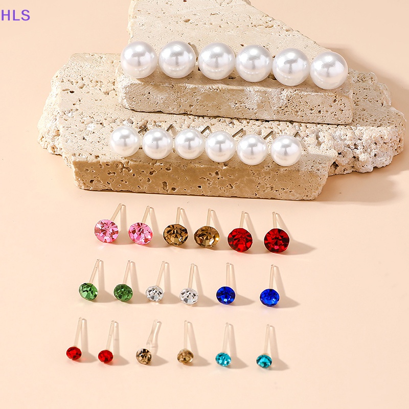 Bông Tai Đính Ngọc Trai Pha Lê Thời Trang Dành Cho Nữ