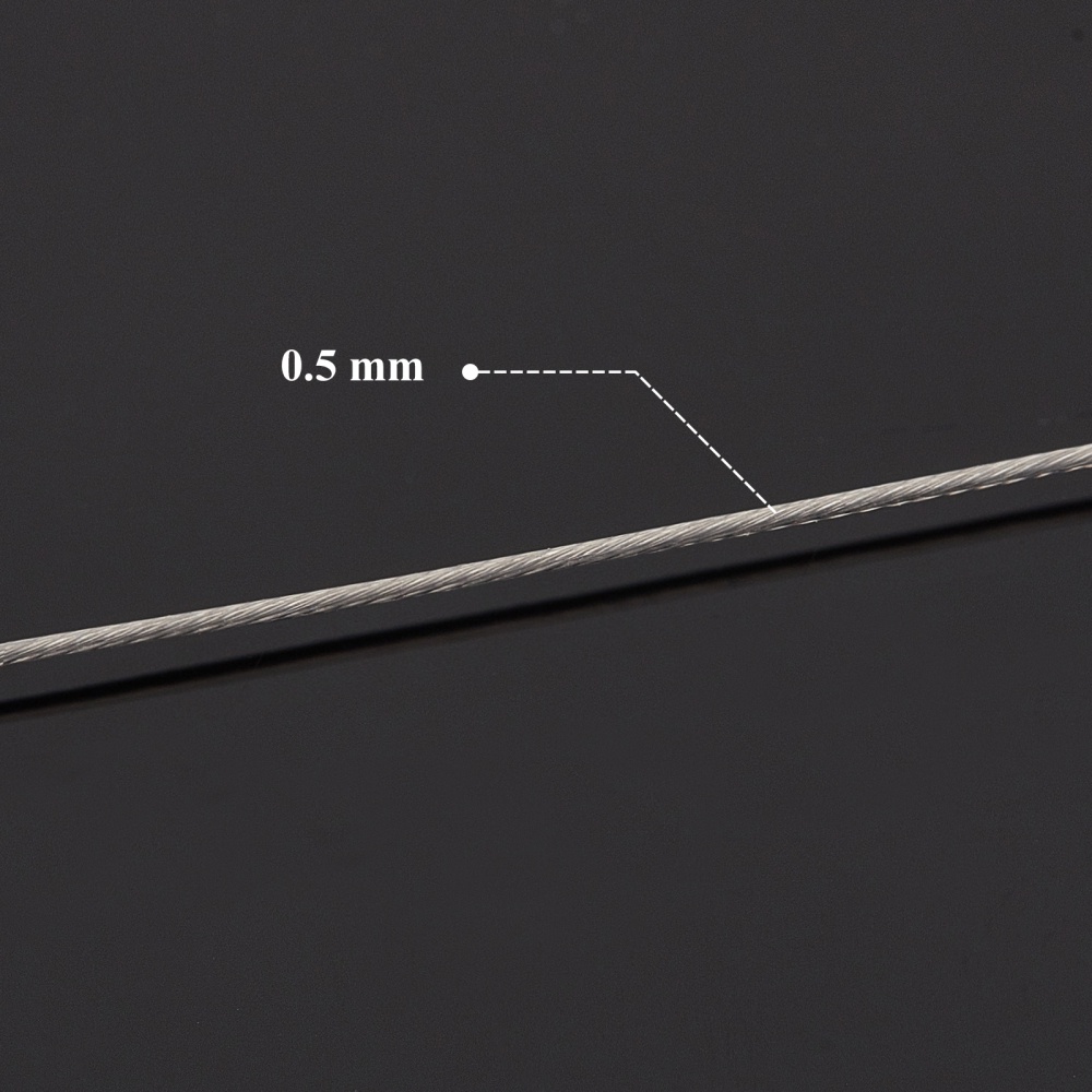 1 Cuộn Dây nylon 60m 0.5mm 7 Sợi Thép Không Gỉ 201 Làm Trang Sức Thủ Công