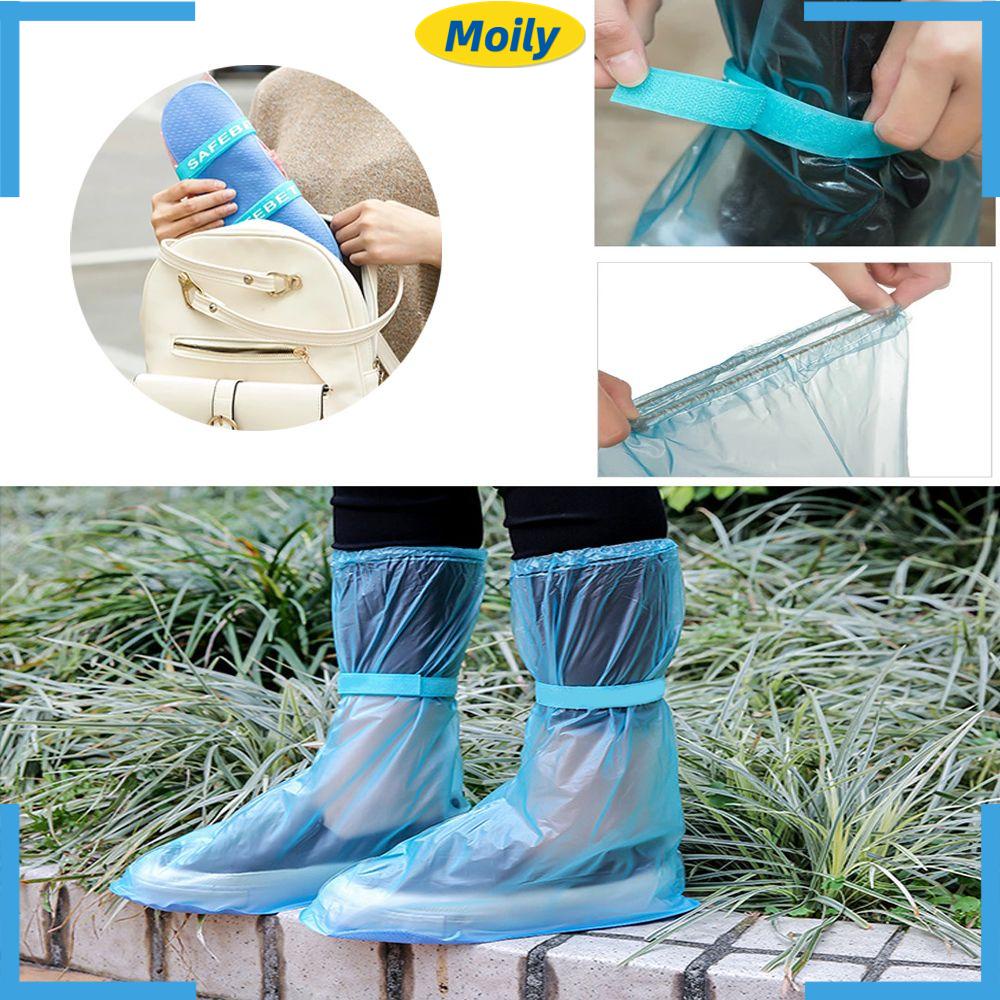 MOILYVN Vỏ Bọc Giày Đi Mưa Chống Trượt Chống Thấm Nước Tái Sử Dụng Tiện Lợi