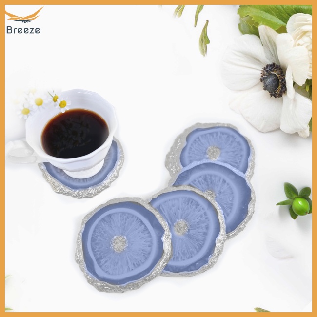 Bộ 5 Khuôn Silicone Làm Đế Lót Ly Đa Năng Diy