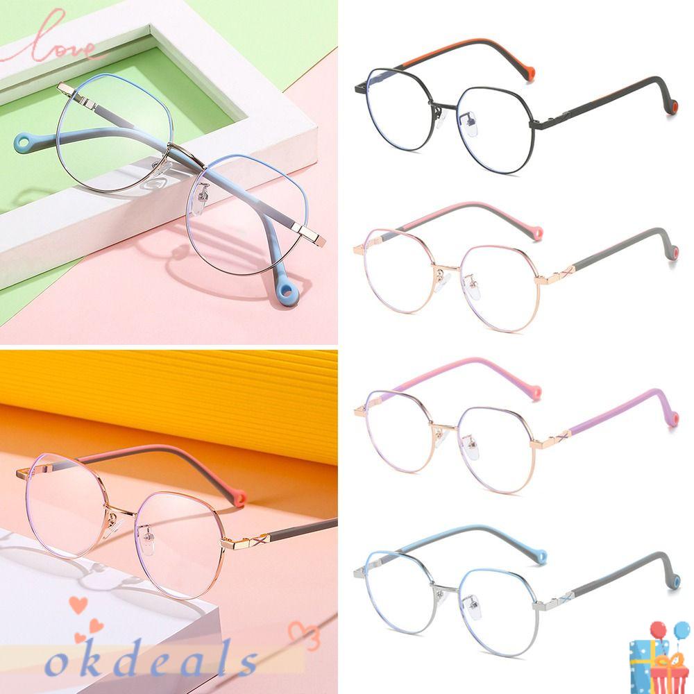 Kính Chống Ánh Sáng Xanh Siêu Nhẹ Gọng Kim Loại Thoải Mái Thời Trang Bảo Vệ Mắt Cho Bé Trai Và Bé Gái