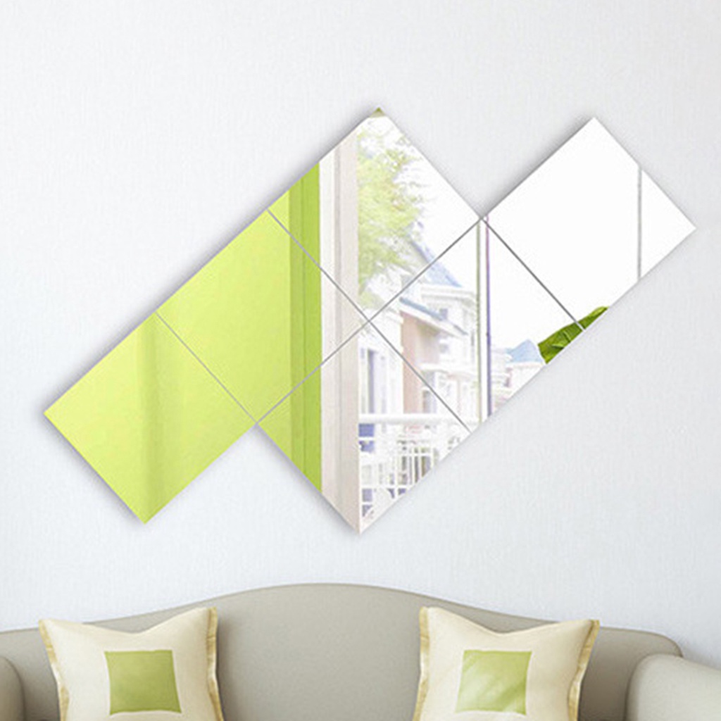 Bộ 9 Miếng Dán Tường Tráng Gương Bằng Acrylic Chống Mòn Có Thể Tháo Rời Cho Nhà Ở