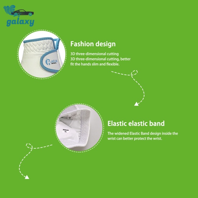 Galaxy 1 Đôi Găng Tay Chơi Golf Có Dây Thun Co Giãn Chống Mài Mòn Thoải Mái Dành Cho Bé Trai Bé Gái