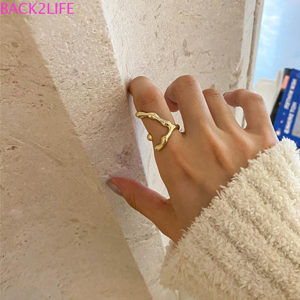 BACK2LIFE Nhẫn Thiết Kế Đơn Giản Cá Tính Hợp Thời Trang