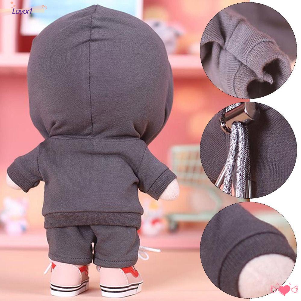 LAYOR1 Áo Hoodies Dệt Kim Thời Trang Cho Búp Bê 20cm