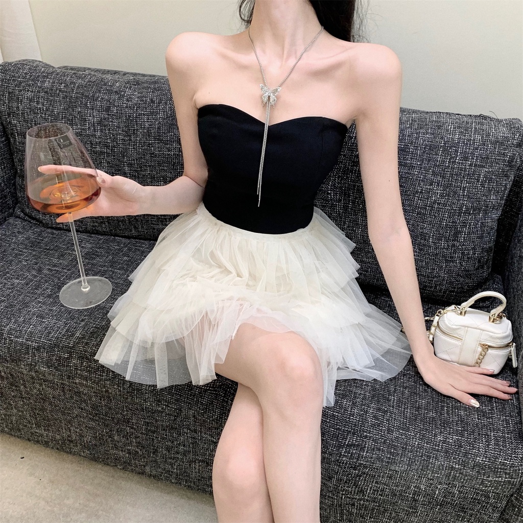 Mới Đầm Ôm Eo Phối Lưới Quyến Rũ Thời Trang Cho Nữ