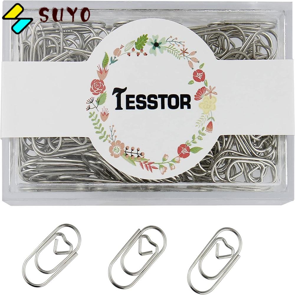 Set 150 Kẹp Giấy Mini Bằng Thép Không Gỉ Hình Trái Tim