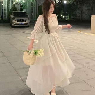 Đầm Hai Dây Dáng Dài Nhẹ Nhàng Rotten 2023 Jasmine Ice Fog} Cá TíNh {Slimmer Look Phong Cách Mới