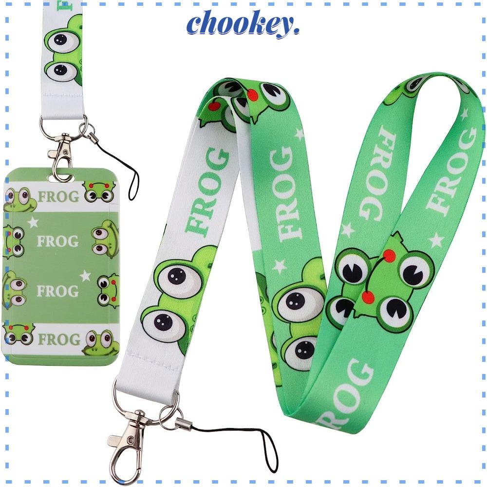 CHOOKEY Móc Khóa Hình Ếch Xanh Hoạt Hình Dễ Thương Cho Giáo Viên