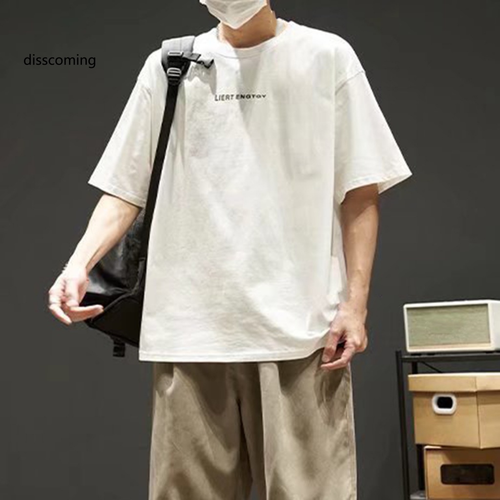 Băng Đô SL SL SL SL SL| Áo Thun Cổ Tròn Vải Mềm In Chữ Phong Cách Hip Hop Thời Trang Mùa Hè Cho Nam