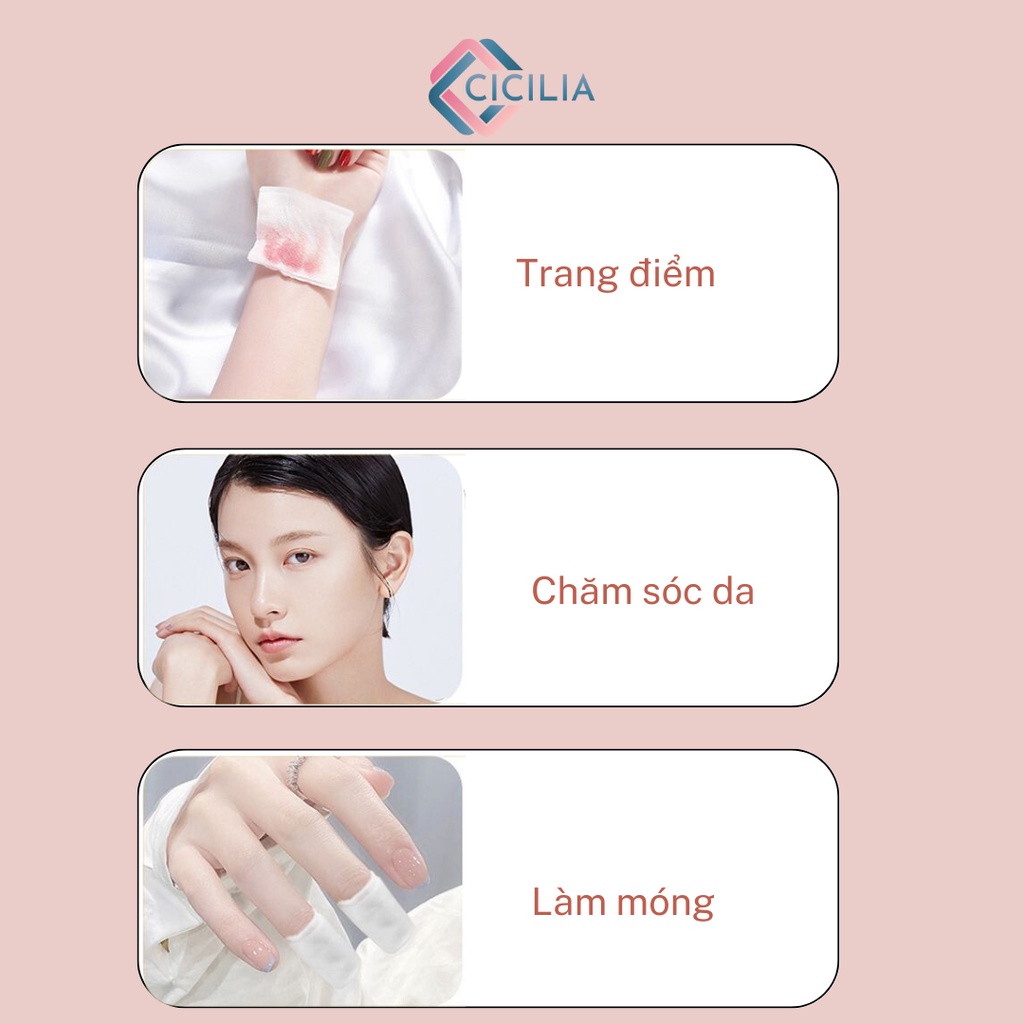 Bông Tẩy Trang Cotton 222 Miếng Siêu Thấm Hút, Mềm Mại Cho Da