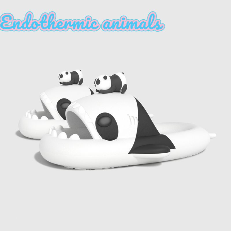 Dép Sandal Siêu Mềm Kháng Khuẩn Hình Cá Mập Gấu Trúc Hoạt Hình Mới Cho Cặp Đôi