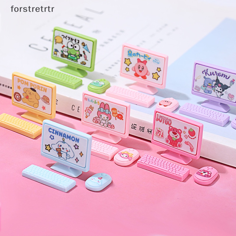 Bộ Bàn Phím + Chuột + Màn Hình Mini Trang Trí Nhà Búp Bê