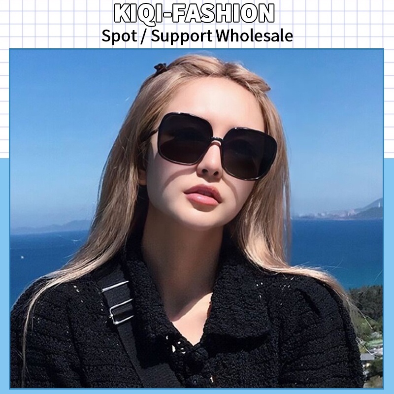 (KIQI-FASHION) COD Kính Mát Gọng Vuông Oversize Thời Trang Hàn Quốc Chất Lượng Cao Cho Nam Nữ