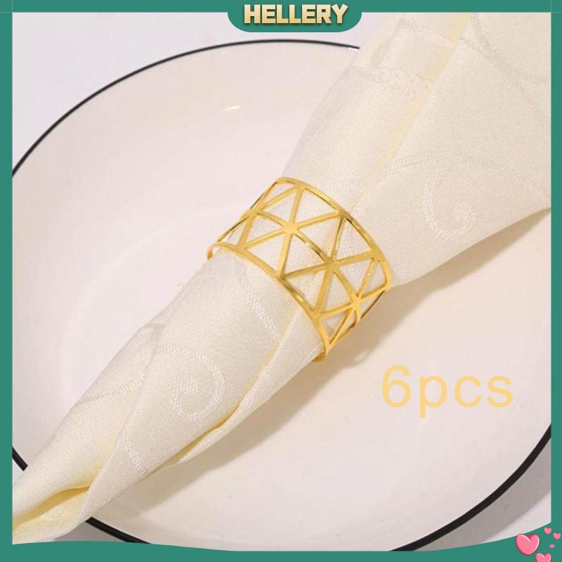 Bộ 6 Khóa Khăn Ăn Bằng Kim Loại Tiện Dụng Cho Gia Đình