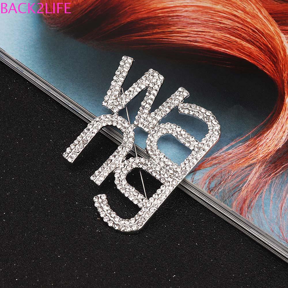 BACK2LIFE Trâm Cài Áo Hình Hoạt Hình Đính Đá Phong Cách Âu Mỹ Cho Nữ