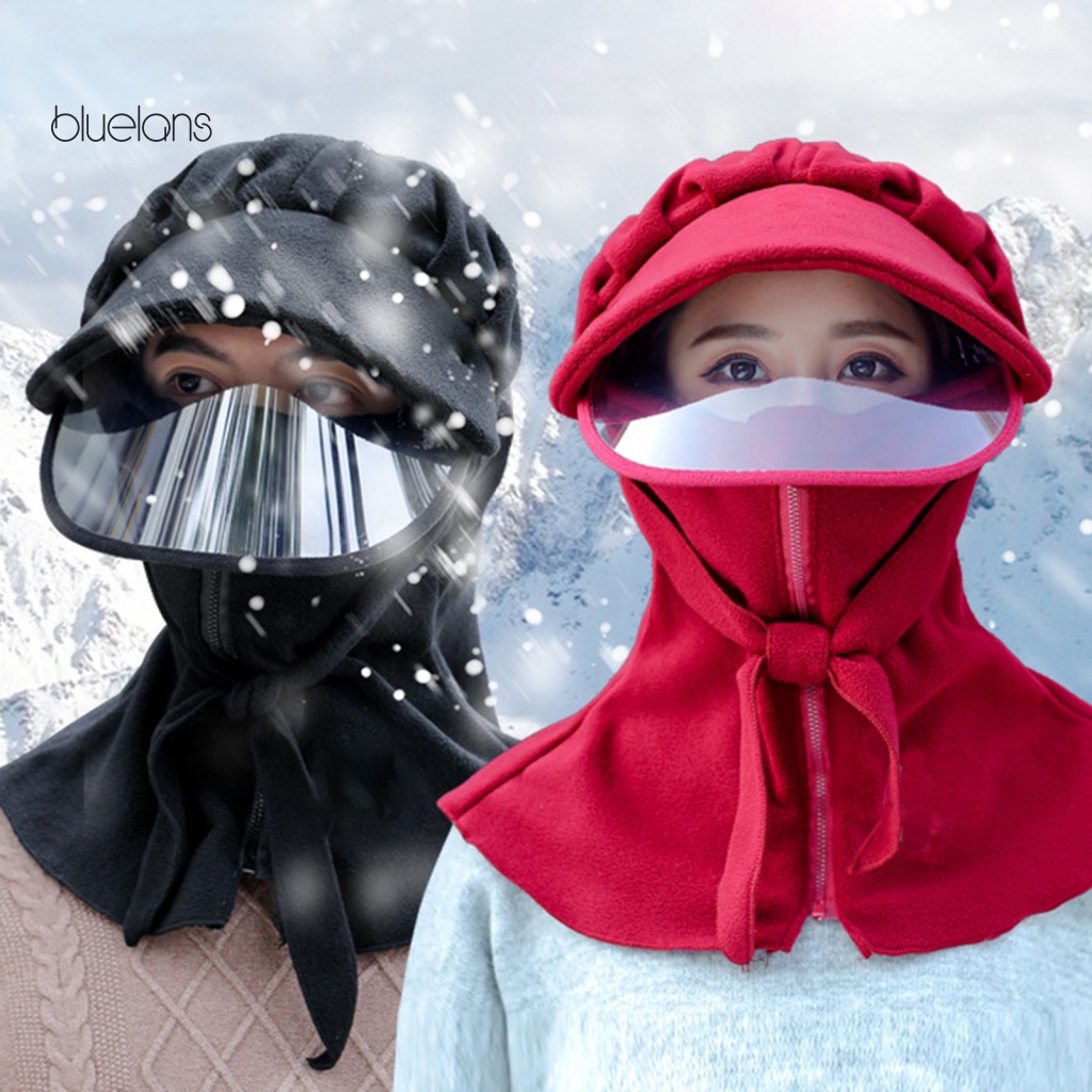 Bluelans Mũ Che Mặt Giữ Ấm Mùa Đông Có Dây Kéo Thời Trang Unisex
