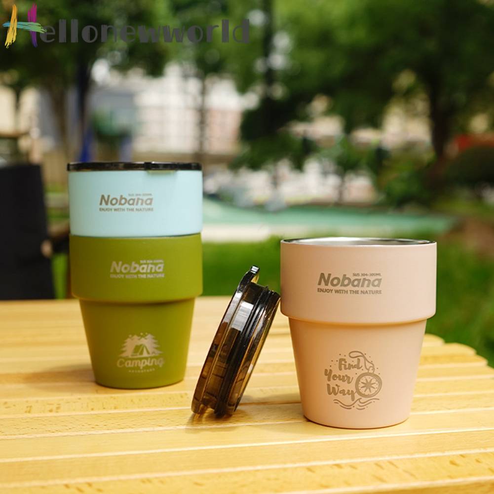 Cốc Uống Nước Cách Nhiệt Bằng Thép Không Gỉ Dung Tích 300ML