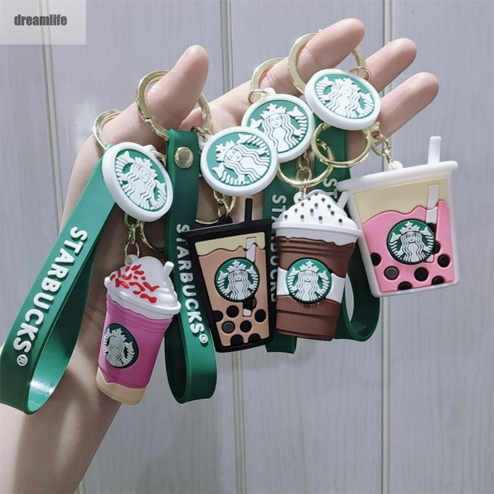 Starbucks Móc Khóa Hình Ly Cà Phê Hoạt Hình Xinh Xắn