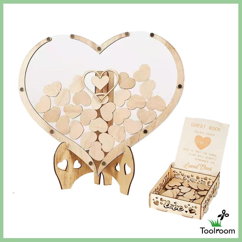 Hộp Đựng Sách Trong Suốt Hình Trái Tim Dành Cho Khách Dự Tiệc Cưới