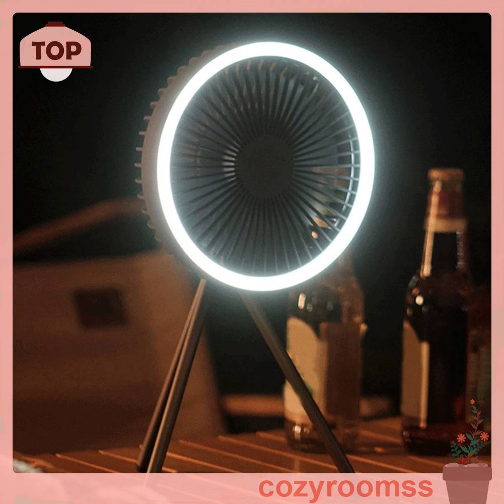 Quạt Cắm Trại 3 Tốc Độ 4000mAh / 10000mAh Có Thể Sạc Lại Bằng Cổng USB