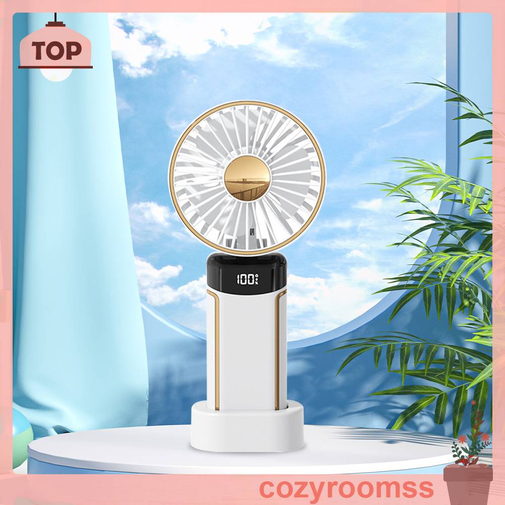 Quạt Cầm Tay Mini Có Thể Gấp Lại Với Màn Hình Kỹ Thuật Số Để