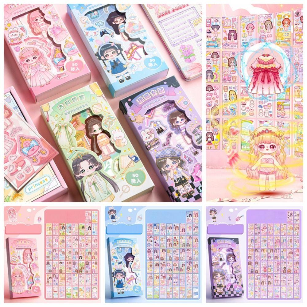 JARRED Miếng Dán Trang Trí Hình Công Chúa Hoạt Hình Xinh Xắn Cho Bé Gái