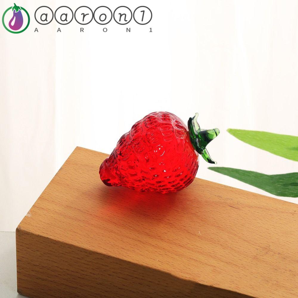 Aaron1 Đồ Chơi Điêu Khắc Dâu Tây Mascot Màu Trắng Sang Trọng Trang Trí Nhà Cửa