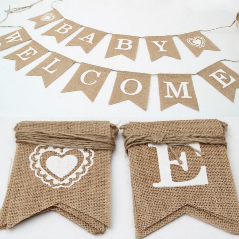 Dây Treo Trang Trí Sinh Nhật Chữ Welcome Baby Thank you