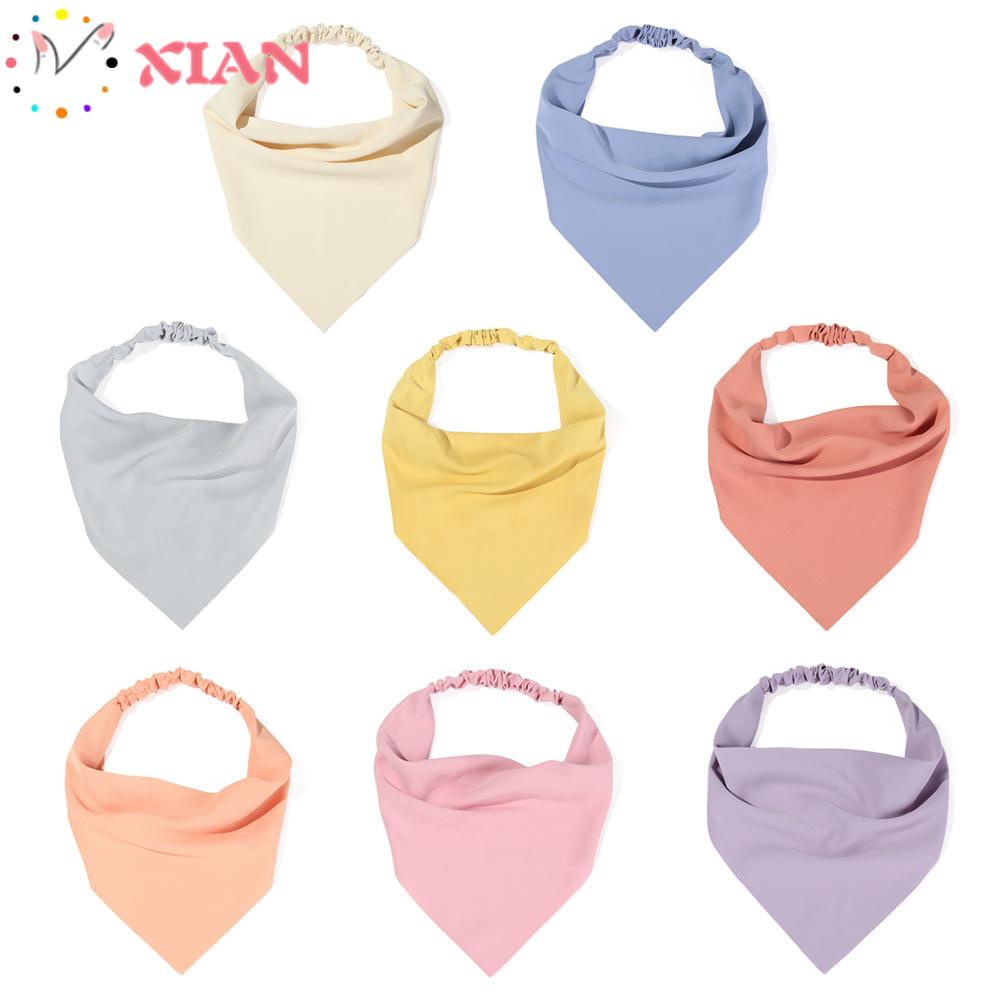 XIANTIN Khăn Turban Cài Tóc Hình Tam Giác Màu Sắc Thanh Lịch