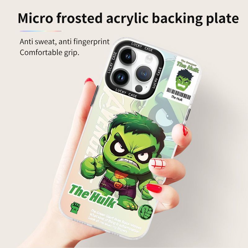 Ốp Điện Thoại Màu Laser Họa Tiết Hulk Dễ Thương Cho Iphonexr128Plus 1314 Q1RN
