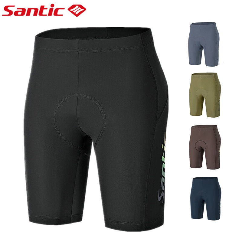 Quần short đi xe đạp santic dành cho nam giới đi xe đạp 4d đệm phản quang thoáng khí xe đạp quần ngắn