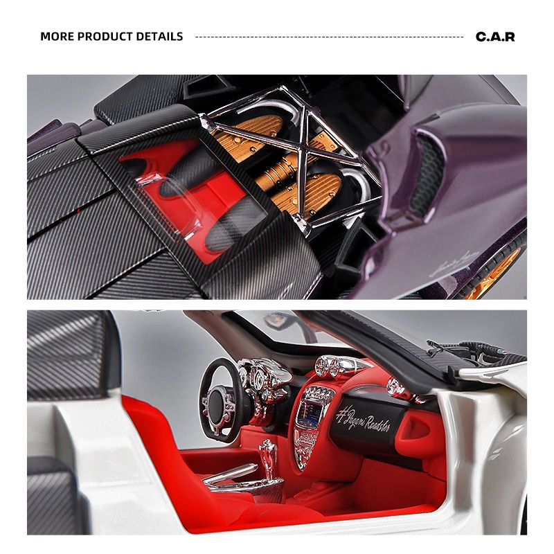 Mô Hình Xe Hơi Thể Thao Pagani Flower Ya Bằng Hợp Kim Tỉ Lệ 1: 24