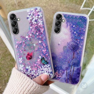 Ốp điện thoại lấp lánh cát lún lỏng cho Samsung Galaxy A57 A37 A17 A07 A56 A36 A26 A16 A55 A35 A25 A15 A14 A24 A34 A54 A72 A52S A13 A23 A33 A53 A73 Vỏ điện thoại trong suốt