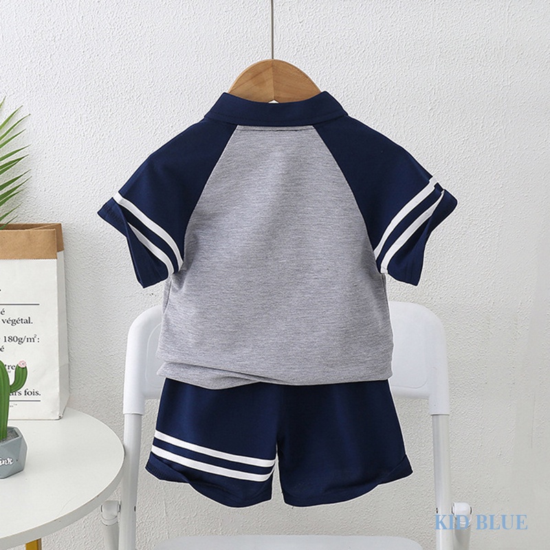 Áo Thun Cotton Ngắn Tay Thoáng Khí Có Cổ Hình Gấu Đính Hạt Phong Cách Mới Cho Trẻ Em