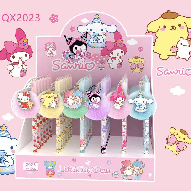 SANRIO Set 6 Bút Bi Hình Ngôi Sao Nhỏ Dễ Thương Mymelody Kuromi Cinnamoroll