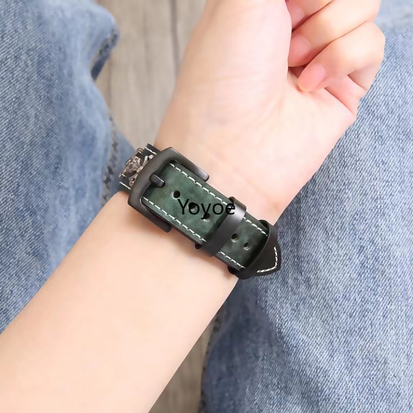 Dây Đeo Thay Thế Bằng Da Đính Đinh Tán Phong Cách Punk Cho Apple Watch Ultra 8 7 45 / 42 / 44 / 49mm 38 / 40 / 41mm 6 SE 5 4 3 2