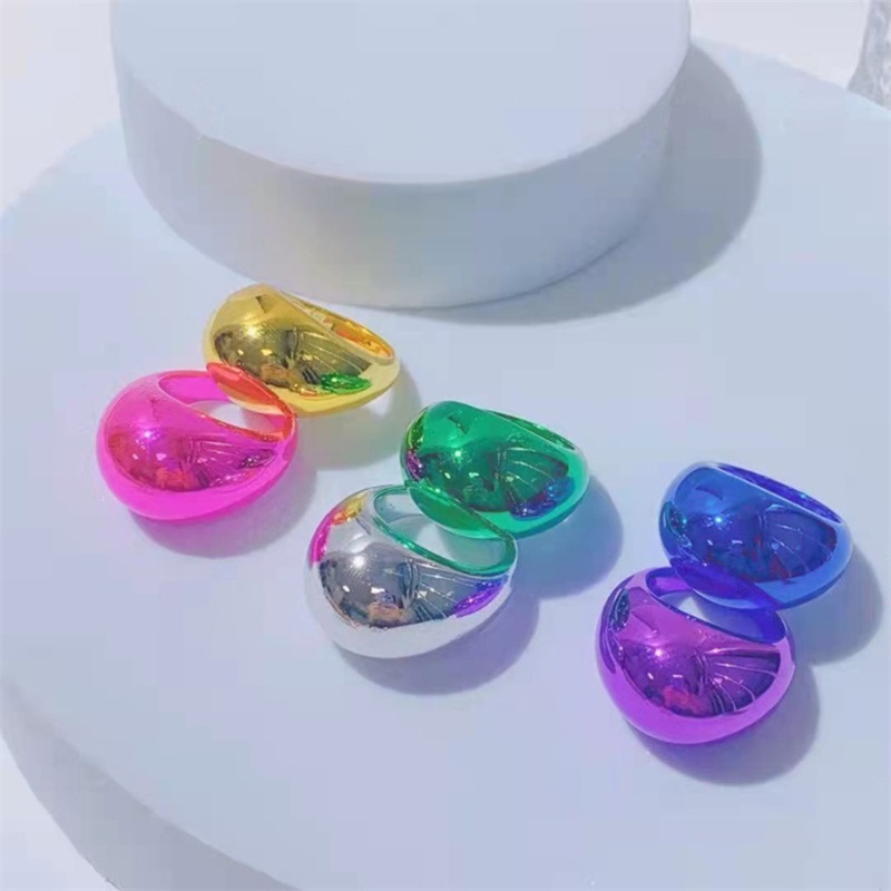 Nhẫn Resin Hình Oval Nhiều Màu Sắc Thời Trang 2023
