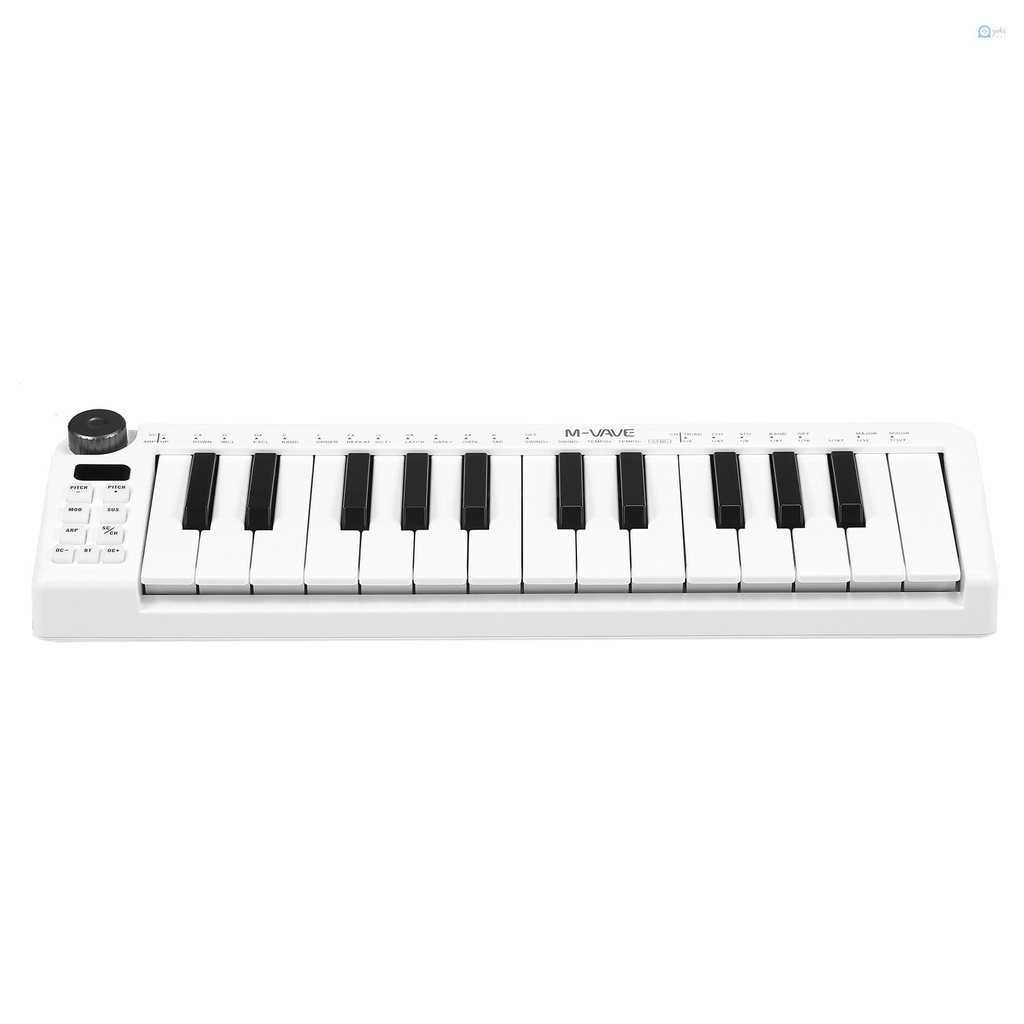 Bộ Bàn Phím MIDI  M-VAVE SMK-25mini 25 Phím Mini Với 25 Nút Có Thể Sạc Lại