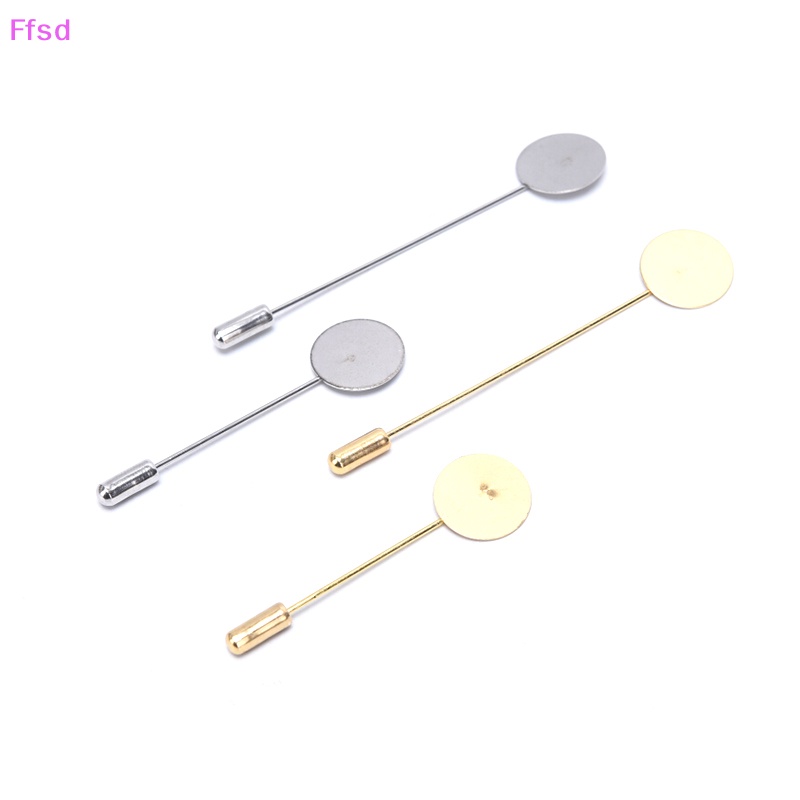 {Ffsd} Set 10 Ghim Cài Áo Nền Trơn Hình Khay Để Trang Sức DIY