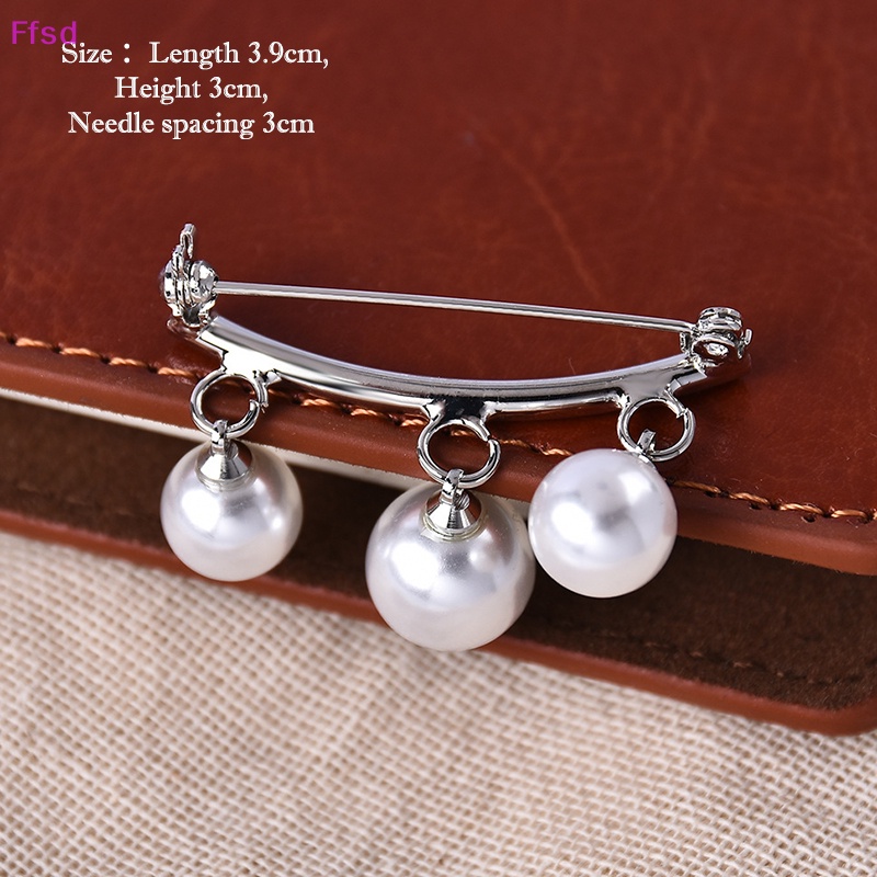 {Ffsd} Dây Kẹp Cố Định Áo Len Cardigan Chuỗi Ngọc Trai An Toàn * Bán Chạy