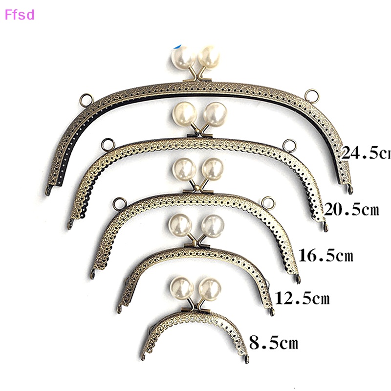 {Ffsd} Phụ Kiện Khung Đồng Cổ Điển Khóa Kim Loại Với Ngọc Trai Nhựa * Hàng Bán Chạy