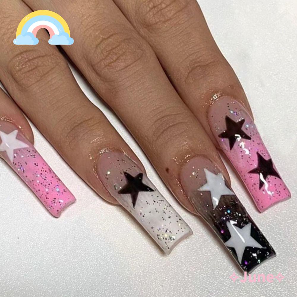 JUNE Set 24 Móng Tay Giả Có Thể Tháo Rời