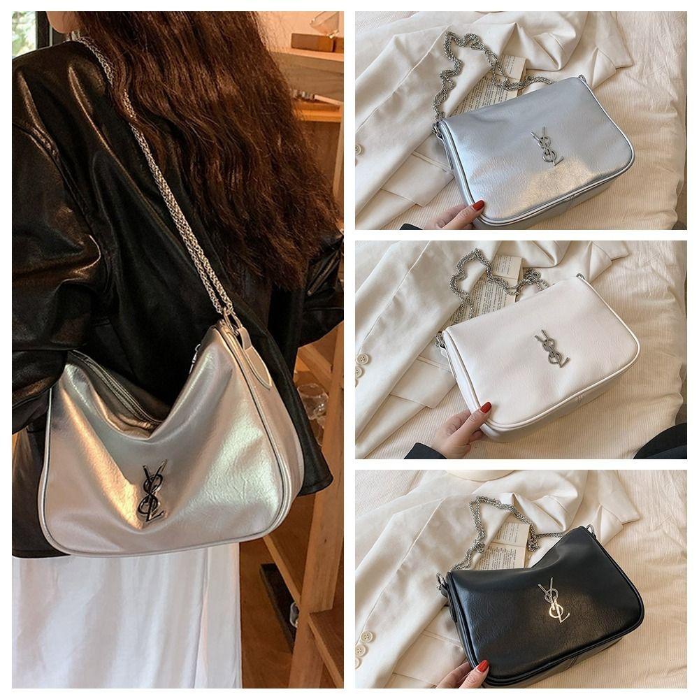 LOMBARD Túi Xách Da Pu Dáng Vuông Phối Kim Loại Thiết Kế Đơn Giản Dễ Phối Đồ Thời Trang Cho Nữ