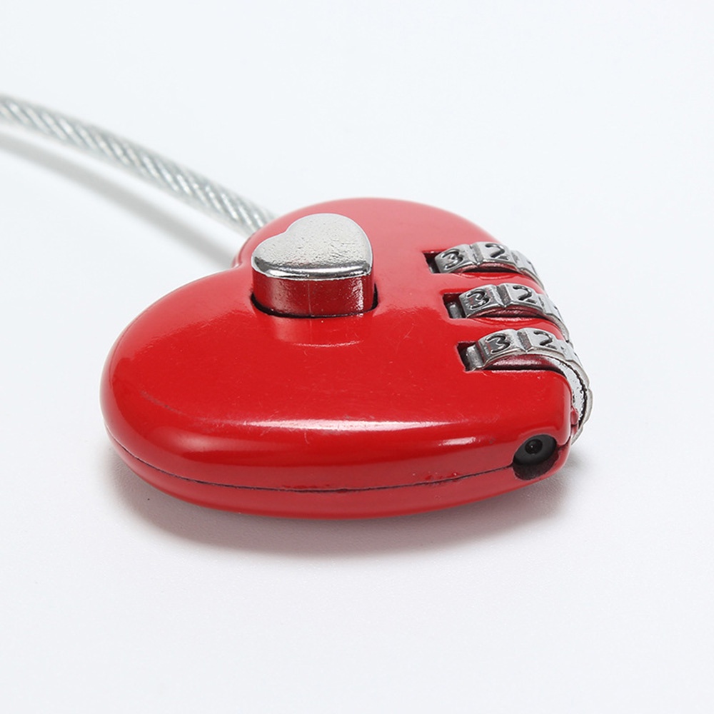 Ổ Khóa Dây Thừng Mật Khẩu 3 Bit Kỹ Thuật Số Có Thể Tái Sử Dụng Làm Quà Tặng Valentine